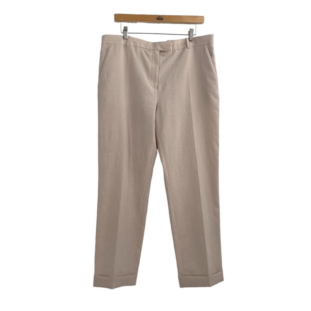 COS Pale Pink Dress Pants Trousers Cuffed EU Size 44 Womens Size 14 Classic Work